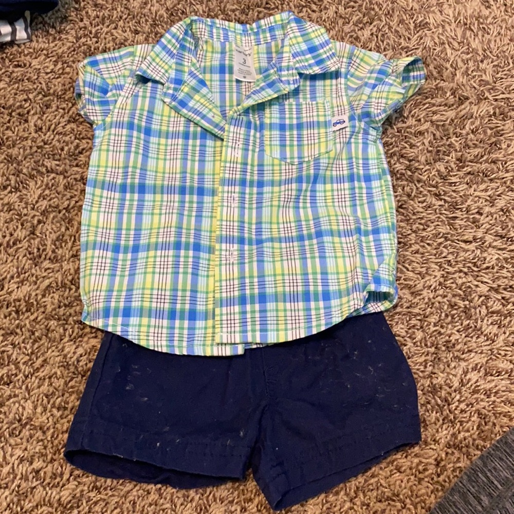 3 month shirt and shorts set